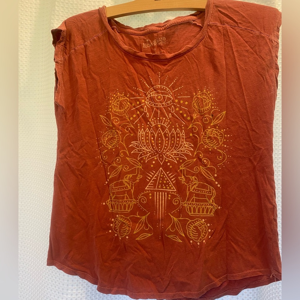 Lucky brand boho top early 2000s